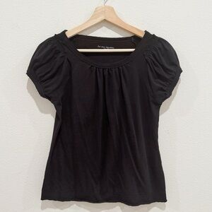 FOR THE REPUBLIC Black Puff Short Sleeve Tee Size PP